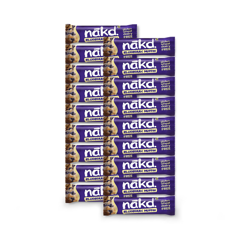 Nakd Raw Fruit Nut Blueberry Muffin Bars 18 x 35g