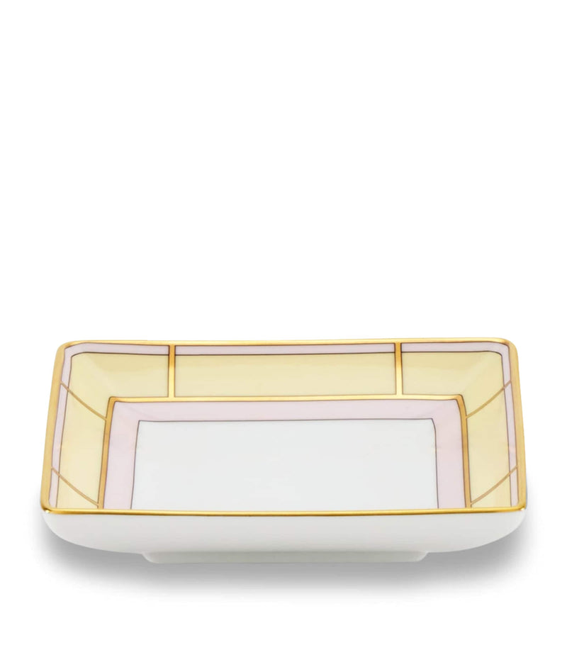 GINORI 1735 porcelain Colonna Diva square change tray 13.5cm, UK version