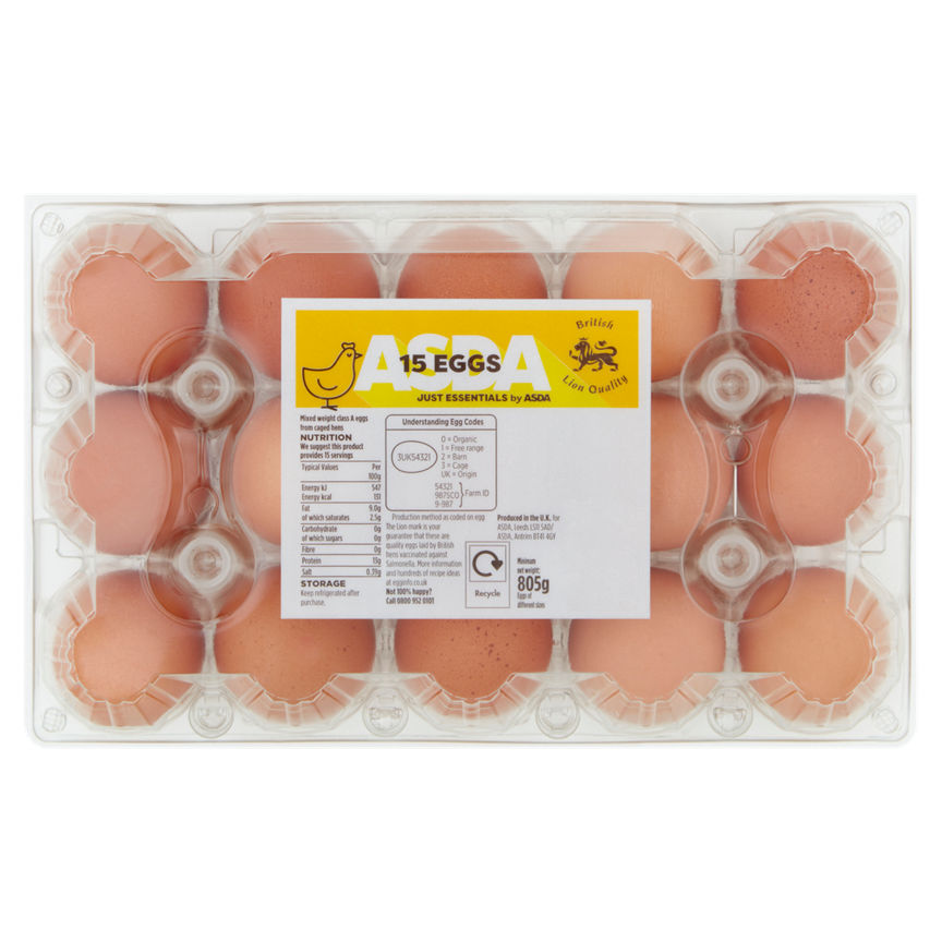 JUST ESSENTIALS by ASDA 15 Eggs GOODS ASDA   