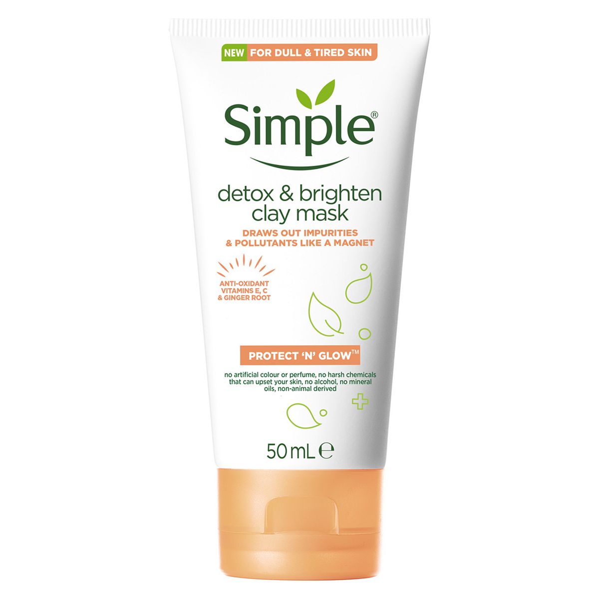 Simple Protect 'N' Glow Detox & Brighten Clay Mask 50ML Make Up & Beauty Accessories Boots   