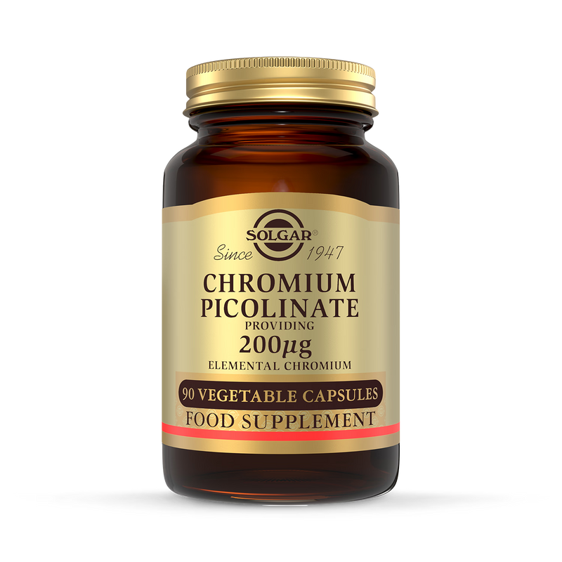 Solgar Chromium Picolinate 200µg 90 Vegi Capsules (British brand)