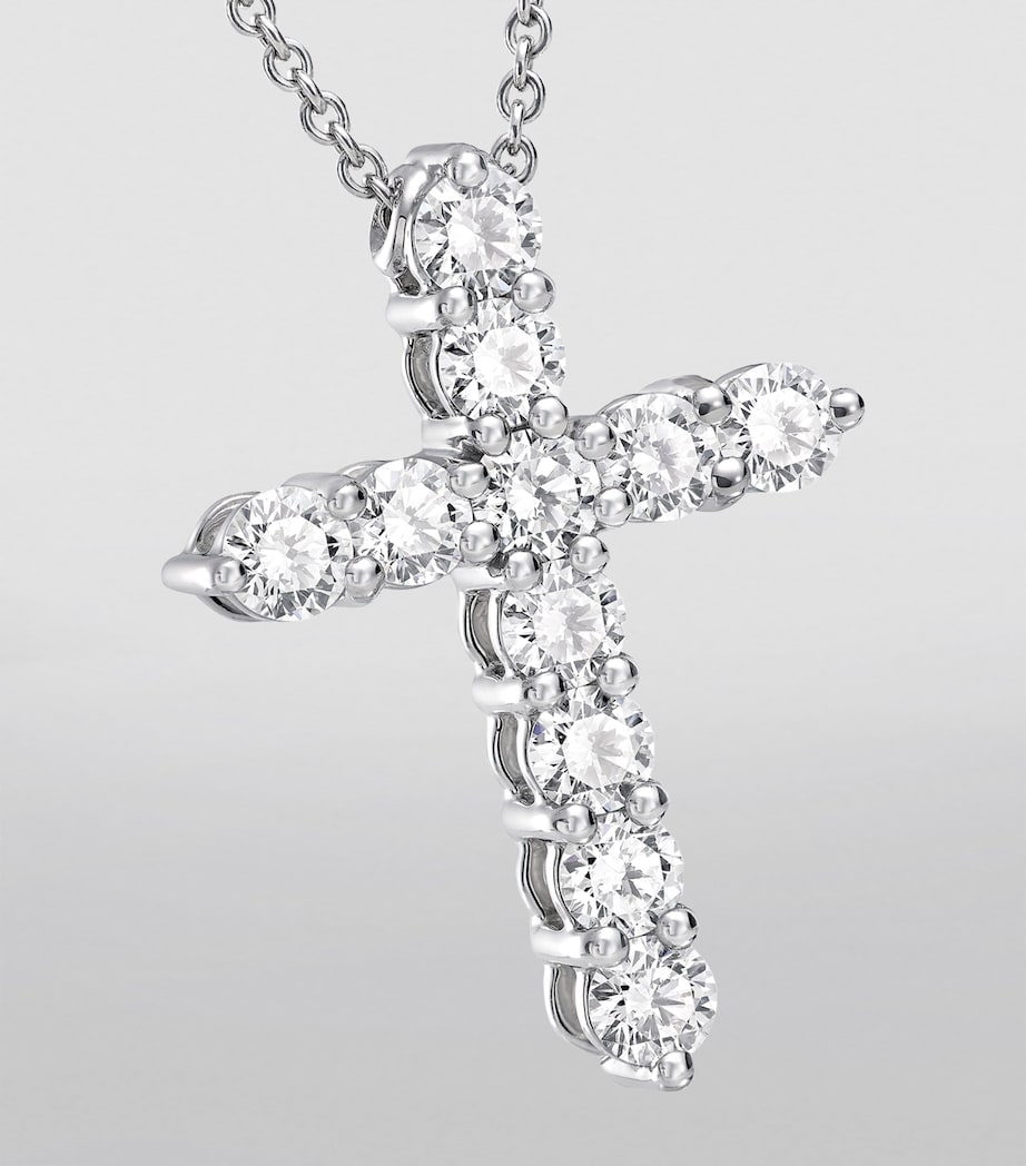Graff white gold diamond cross necklace, UK version