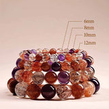 Leaper Buddha Bead Crystal Bracelet Natural Super Seven, imported from the UK
