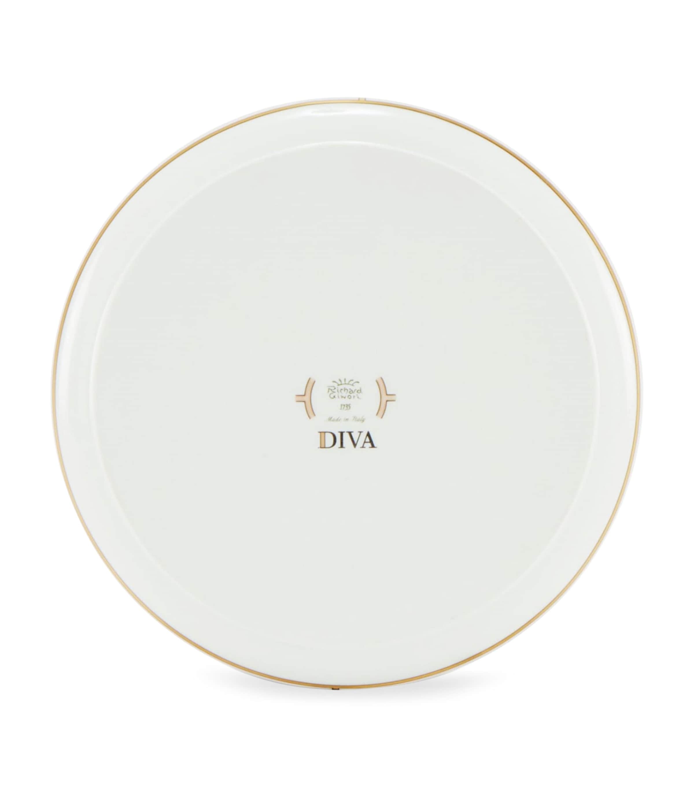 GINORI 1735 Porcelain Giallo Round Tray 17cm, UK version