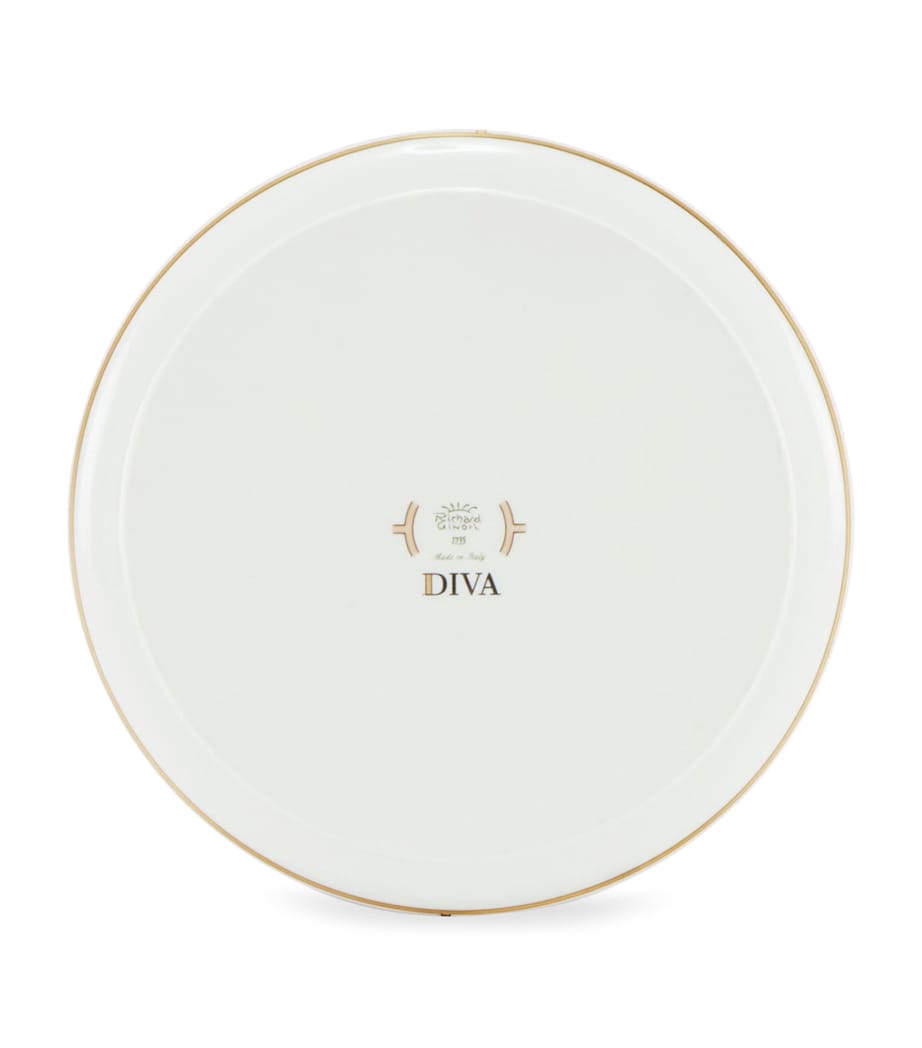 GINORI 1735 Porcelain Giallo Round Tray 17cm, UK version
