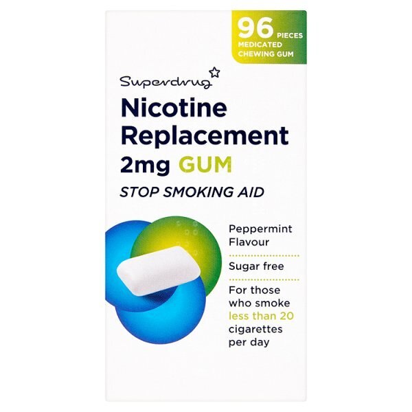 Superdrug 2mg Nicotine Gum X 96