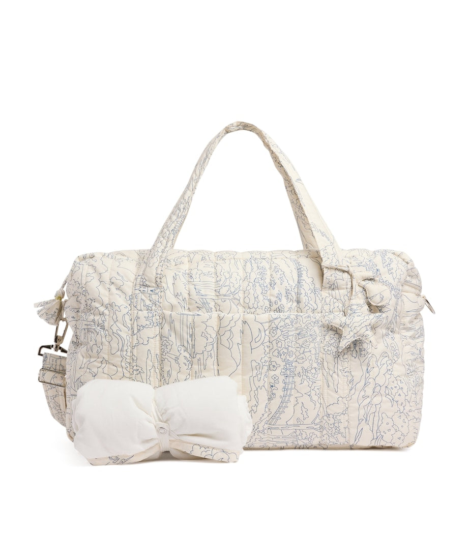 Bonpoint organic cotton floral changing bag, UK version