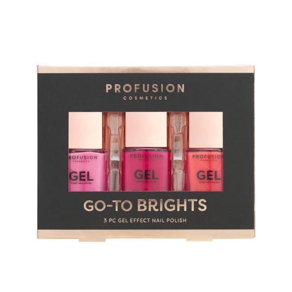 Profusion Cosmetics Go-To Brights Gel Effect Nail Polish Set GOODS Superdrug   