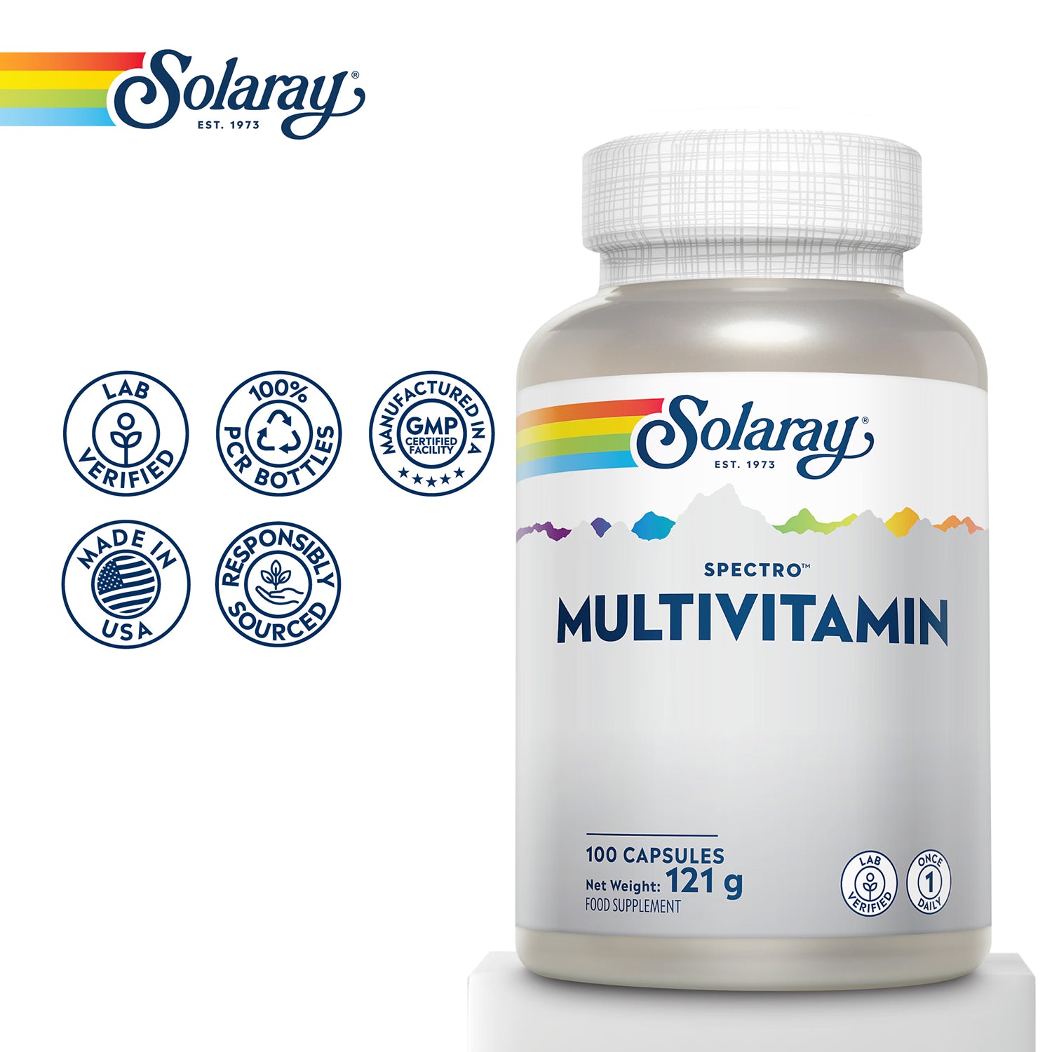 Solaray Spectro Multivitamin high-strength supplement, imported from the UK