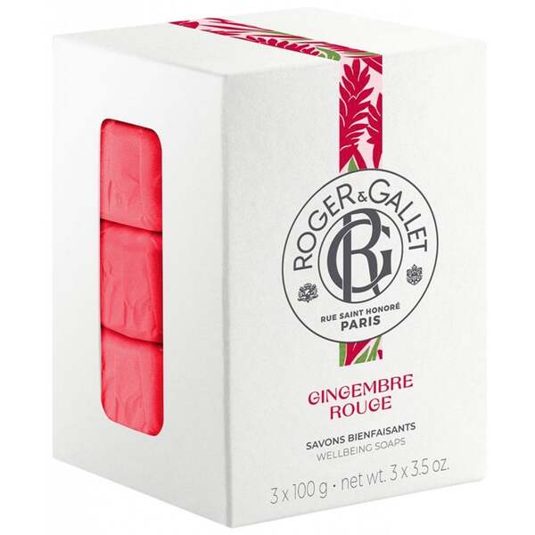Roger & Gallet Gingembre Rouge soap 3x100g, UK version