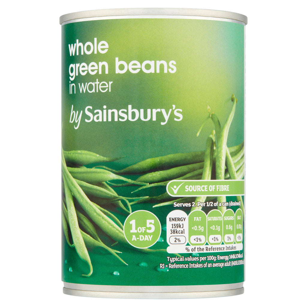 Sainsbury's Whole French Green Beans In Tin 400g (220g*)