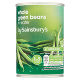 Sainsbury's Whole French Green Beans In Tin 400g (220g*) Vegetables Sainsburys   