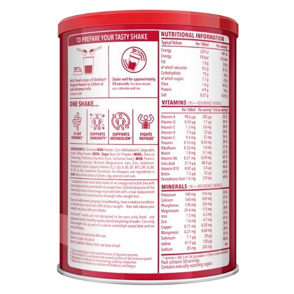 SlimFast Powder 50 Servings Strawberry 1.825kg GOODS Superdrug   