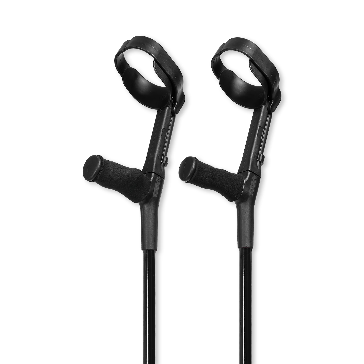 Cool Crutches black ergonomic forearm crutches adjustable (British brand)