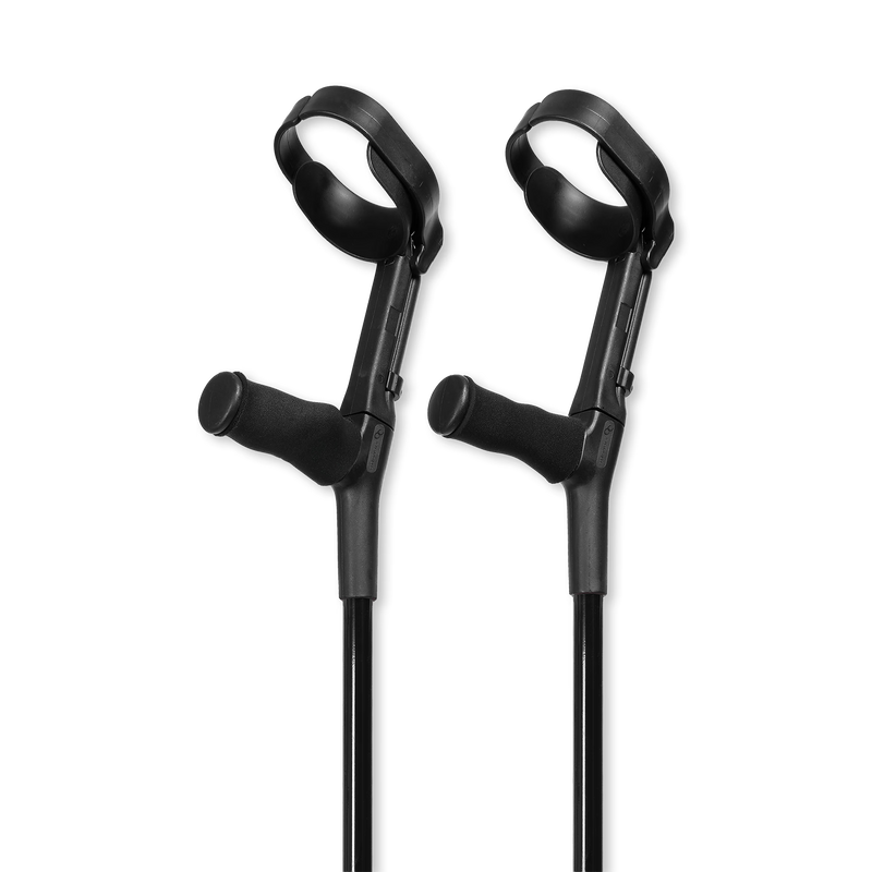 Cool Crutches black ergonomic forearm crutches adjustable (British brand)