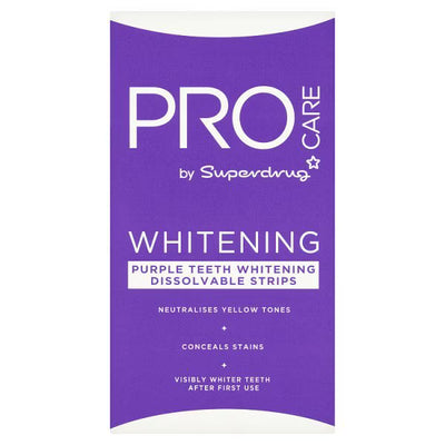 Superdrug ProCare Purple Whitening Strips x12- Buy online at McGrocer