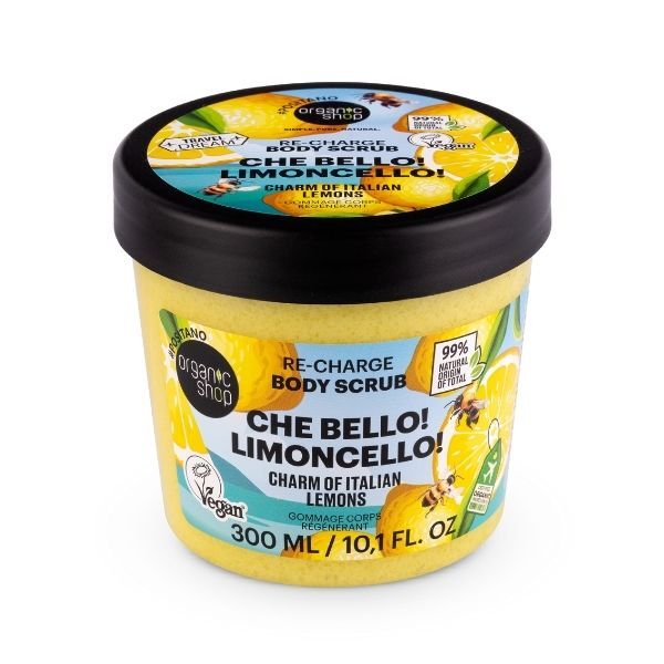 Organic Shop CheBello Limoncello ReCharge body scrub 300ml, imported from the UK