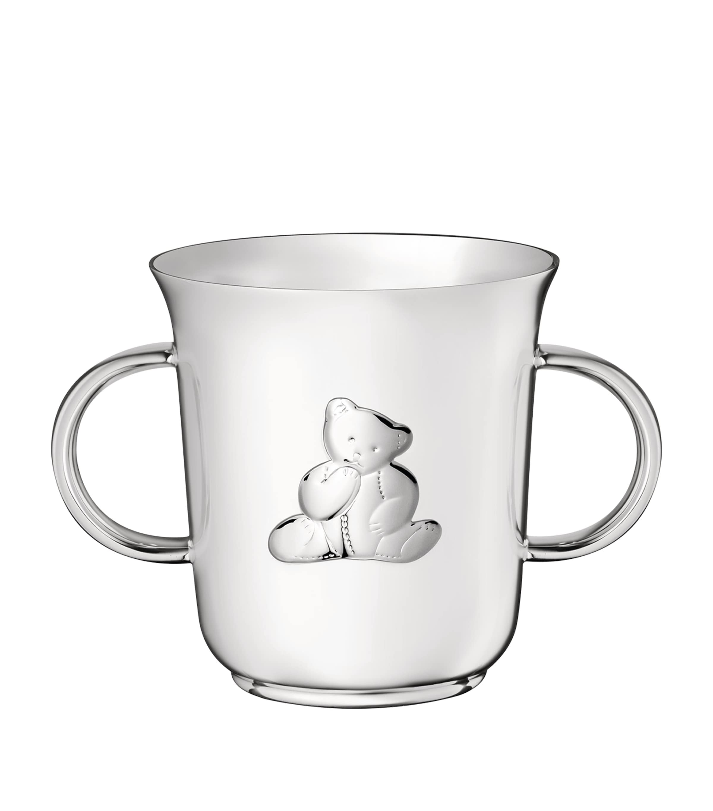 Christofle silver-plated Charlie Bear baby cup, imported from the UK
