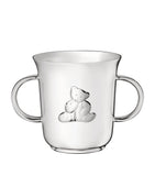 Christofle silver-plated Charlie Bear baby cup, imported from the UK