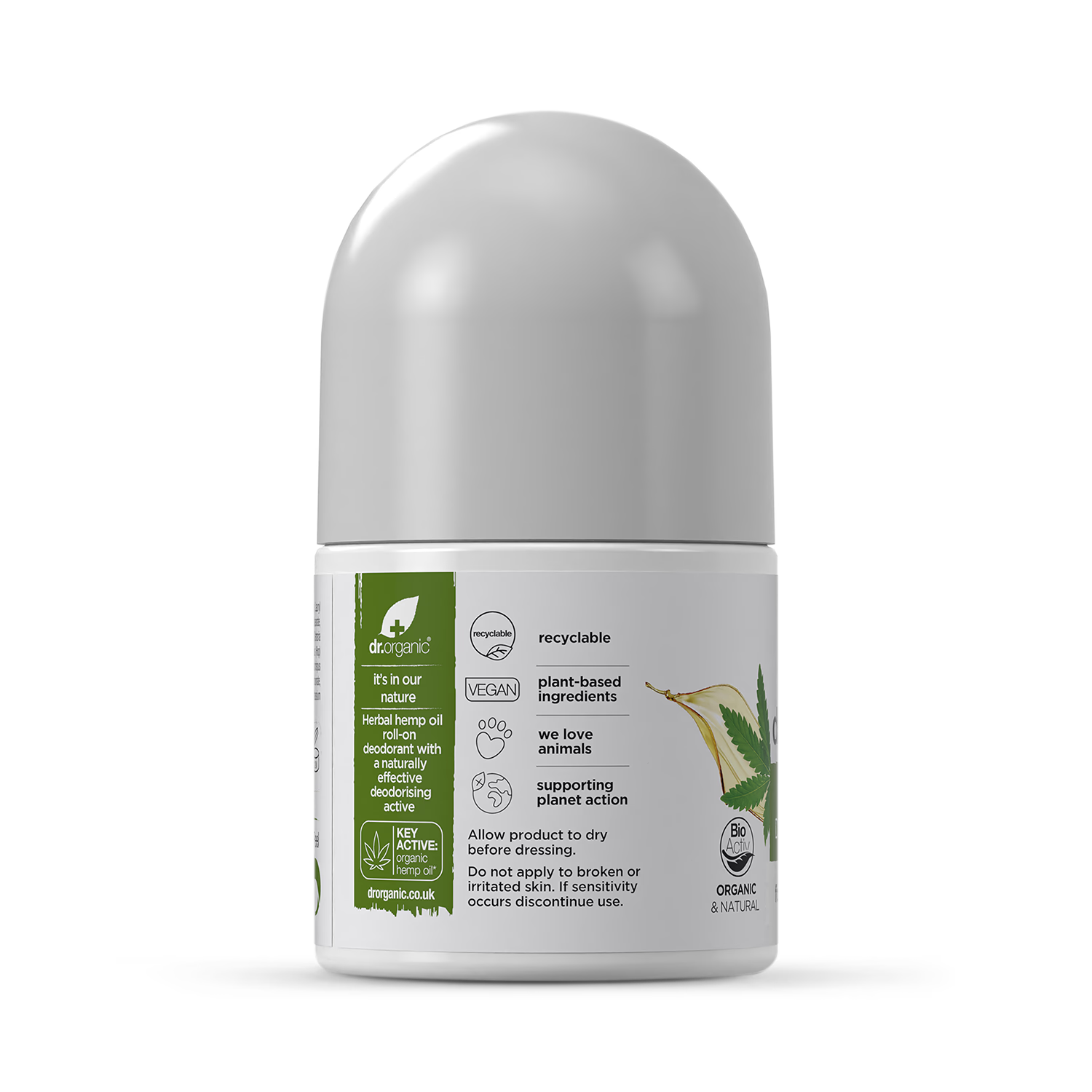 Dr Organic hemp oil deodorant 50ml - British product