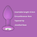 Loving Joy small purple silicone butt plug, imported from the UK