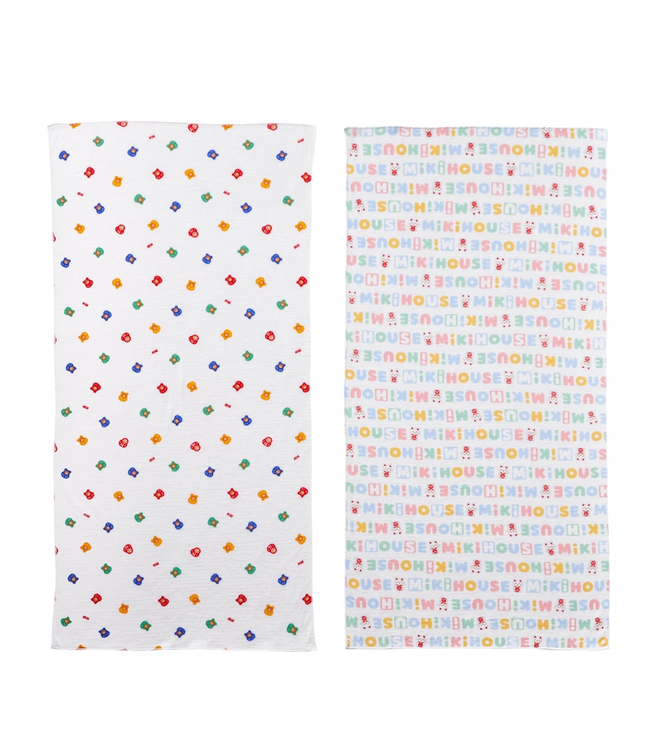 Miki House set of 2 cotton towels 70cm x 35cm, imported from the UK