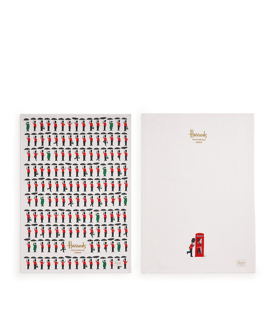 Harrods Guardsmen tea towels set of two - British product