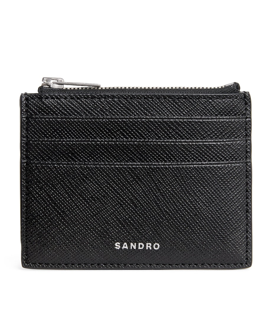Sandro Paris leather card holder with card slots and coin purse, UK version