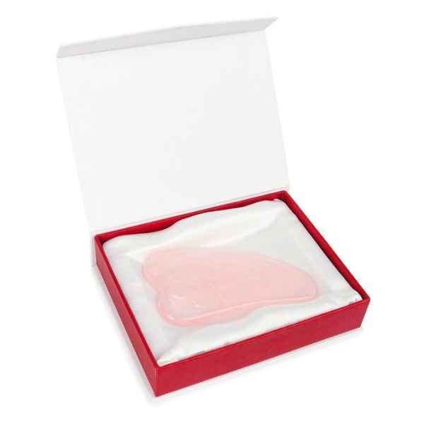 White Lotus Premium Rose Quartz Gua Sha, UK version