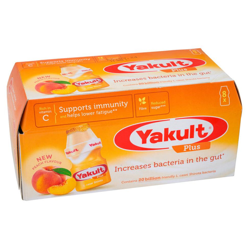 Yakult probiotic drink peach flavour pack of 8 (British brand)