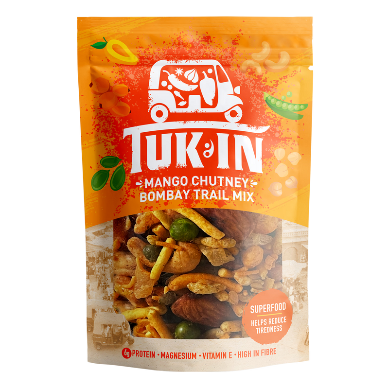 Tuk In Foods Bombay Trail Mix Mango Chutney 40g, imported from the UK
