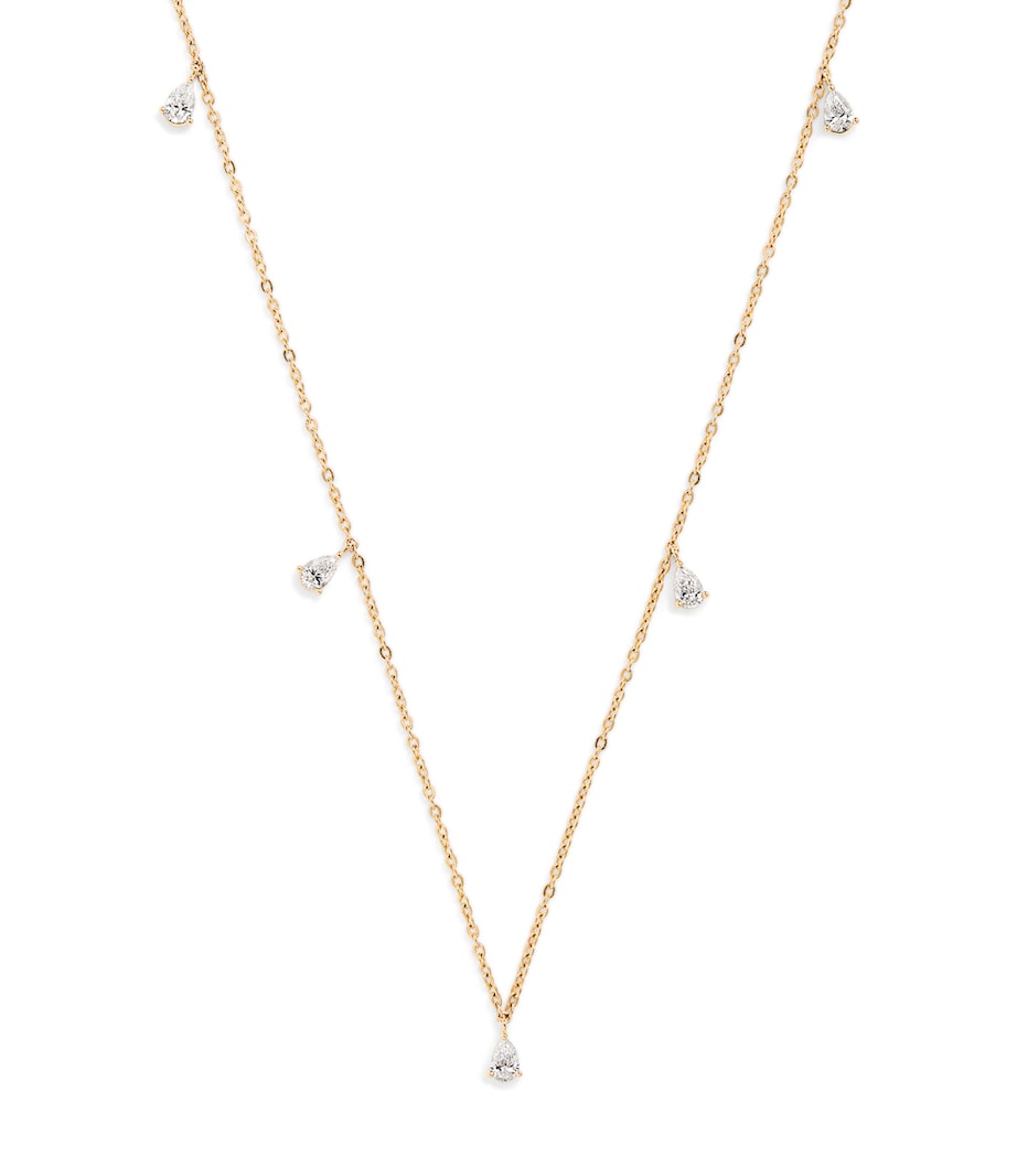Harrods yellow gold diamond necklace 0.80ct (British brand)