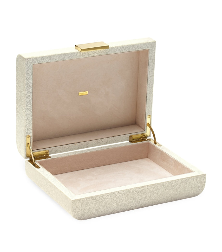 Aerin Small Shagreen Modern Jewellery Box - British product