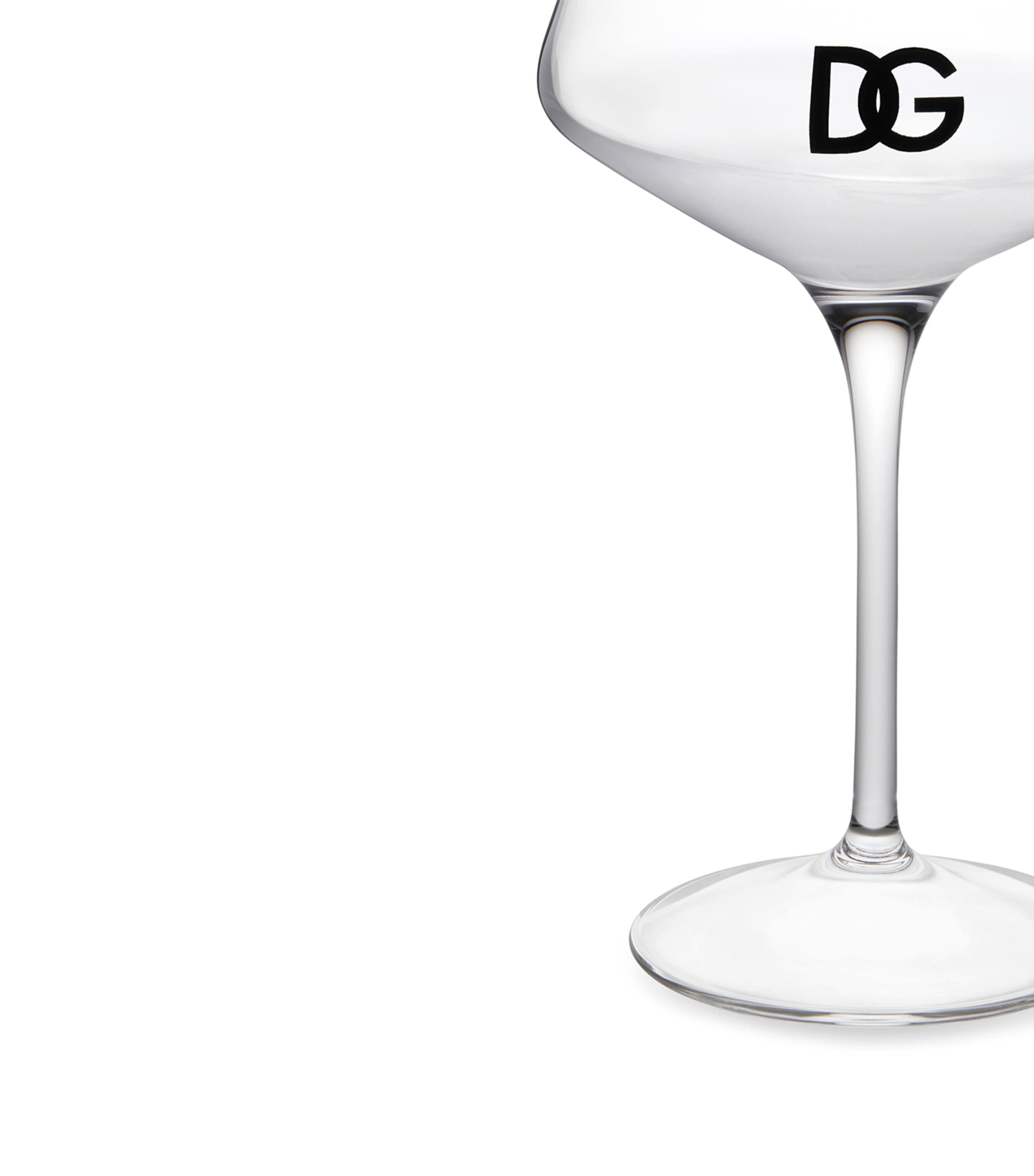 Dolce&Gabbana logo martini glasses set of two, 17cm height - British product