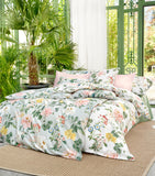 Floral Oxford Pillowcase with Hand-Illustrated Botanicals, 50cm x 75cm