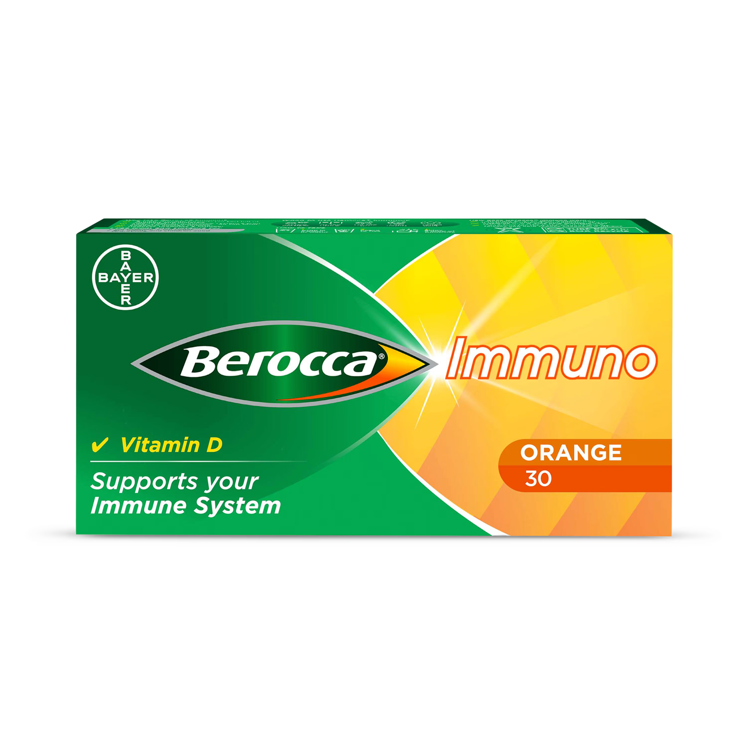 Berocca effervescent tablets orange flavour 30 (British brand)