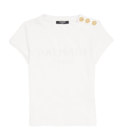 Balmain Kids Button-Detail T-Shirt 4-14 Years