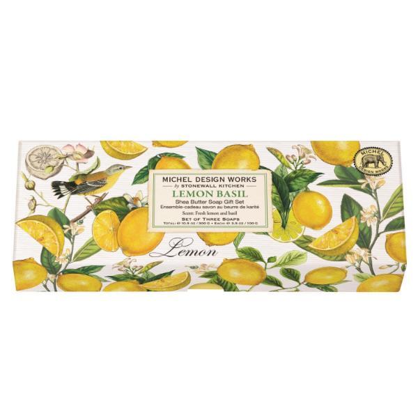 Michel Design Works shea butter soaps lemon basil - British product