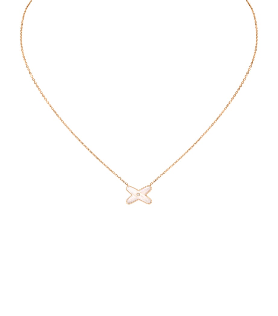 Chaumet Jeux de Liens pendant necklace in rose gold with mother-of-pearl, UK version