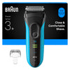 Braun Series 3+ electric shaver 3040S blue, UK version
