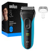 Braun Series 3+ electric shaver 3040S blue, UK version