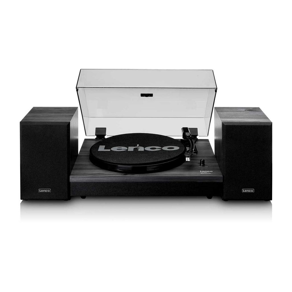 Lenco LS-300BK Turntable And Hi Fi Speakers - Black