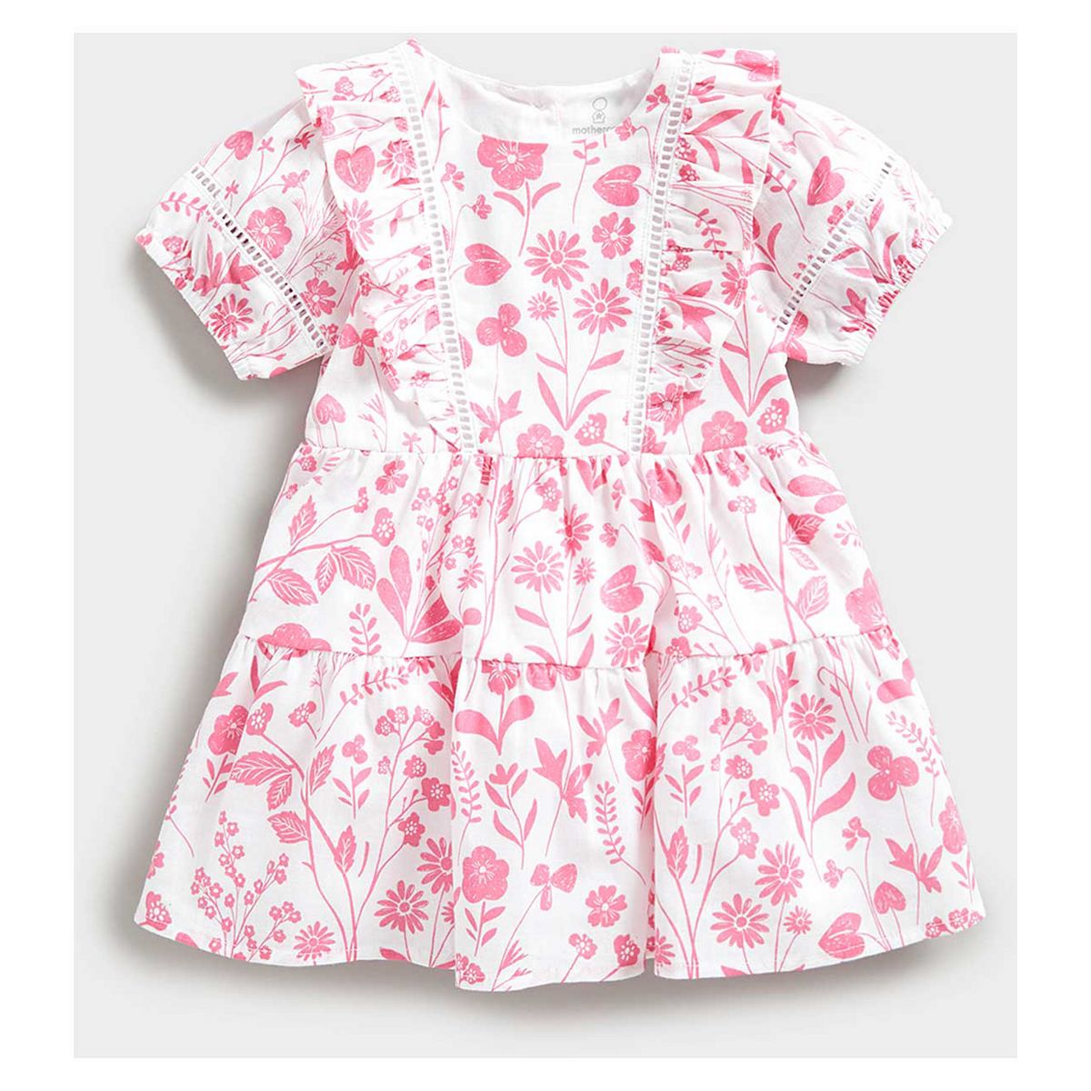 Mothercare Pink Floral Linen Dress GOODS Boots   