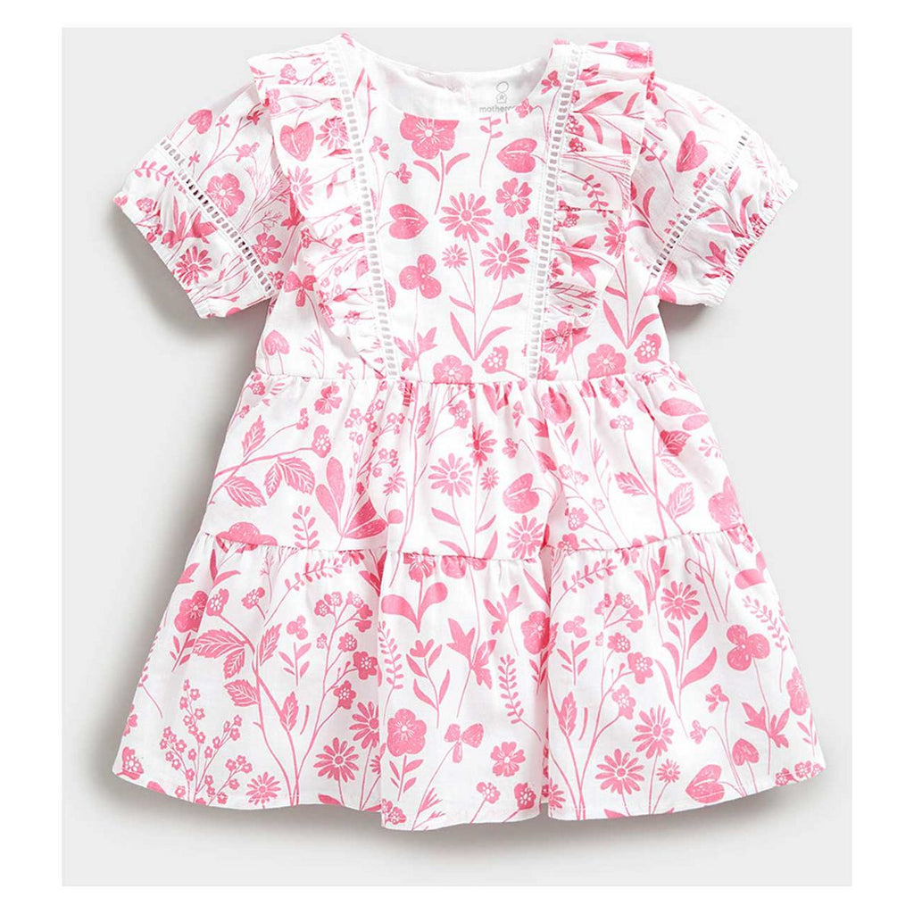 Mothercare Pink Floral Linen Dress