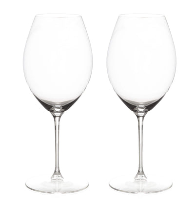 Harrods Riedel Set of 2 Crystal Veritas Old World Syrah Wine Glasses 630ml- Buy online at McGrocer