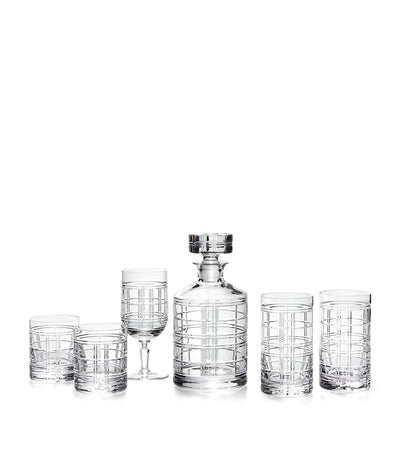 Harrods Ralph Lauren Home Hudson Plaid Old Fashioned Glass Sett med 2- Kjøp online på McGrocer