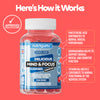 Nutrigums mind focus complex gummies 60 count, imported from the UK