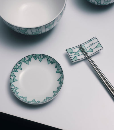 Geometric Print Chopstick Rests Set of 2, Dishwasher Safe, 7.5cm x 3.5cm