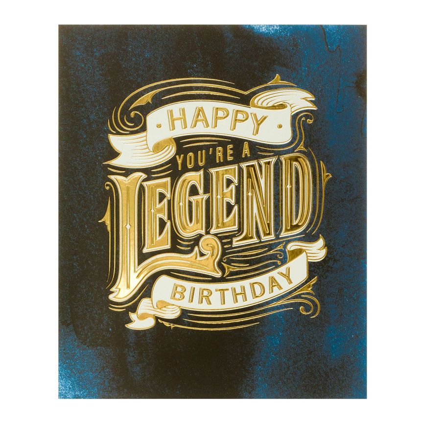 George Home Legend Lettering Birthday Card General Household ASDA   