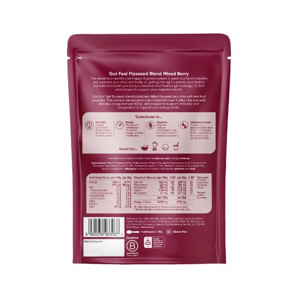 Naturya Gut Feel Flaxseed Blend Mixed Berry 240g GOODS Superdrug   